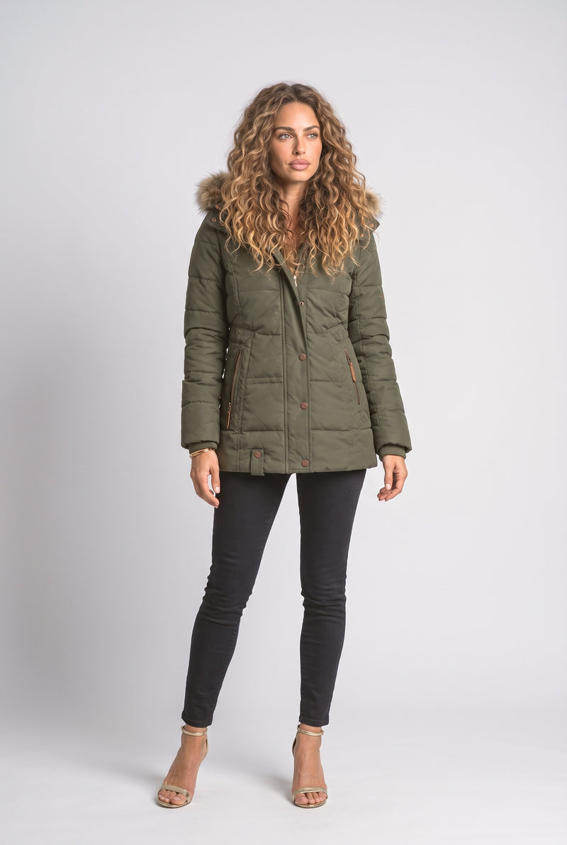 Army Green Puffer Jacket