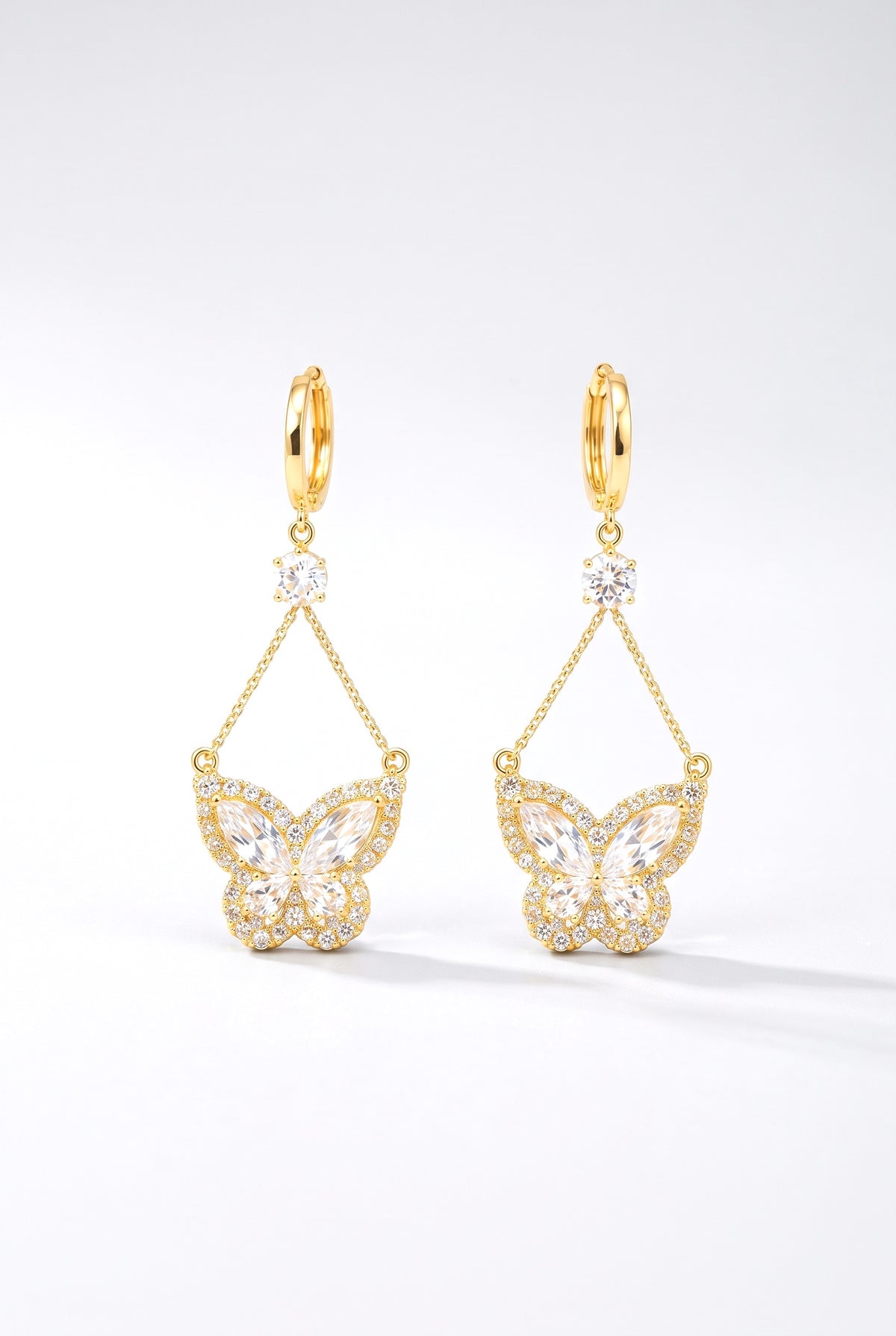 Gold Drop Earrings, Gold