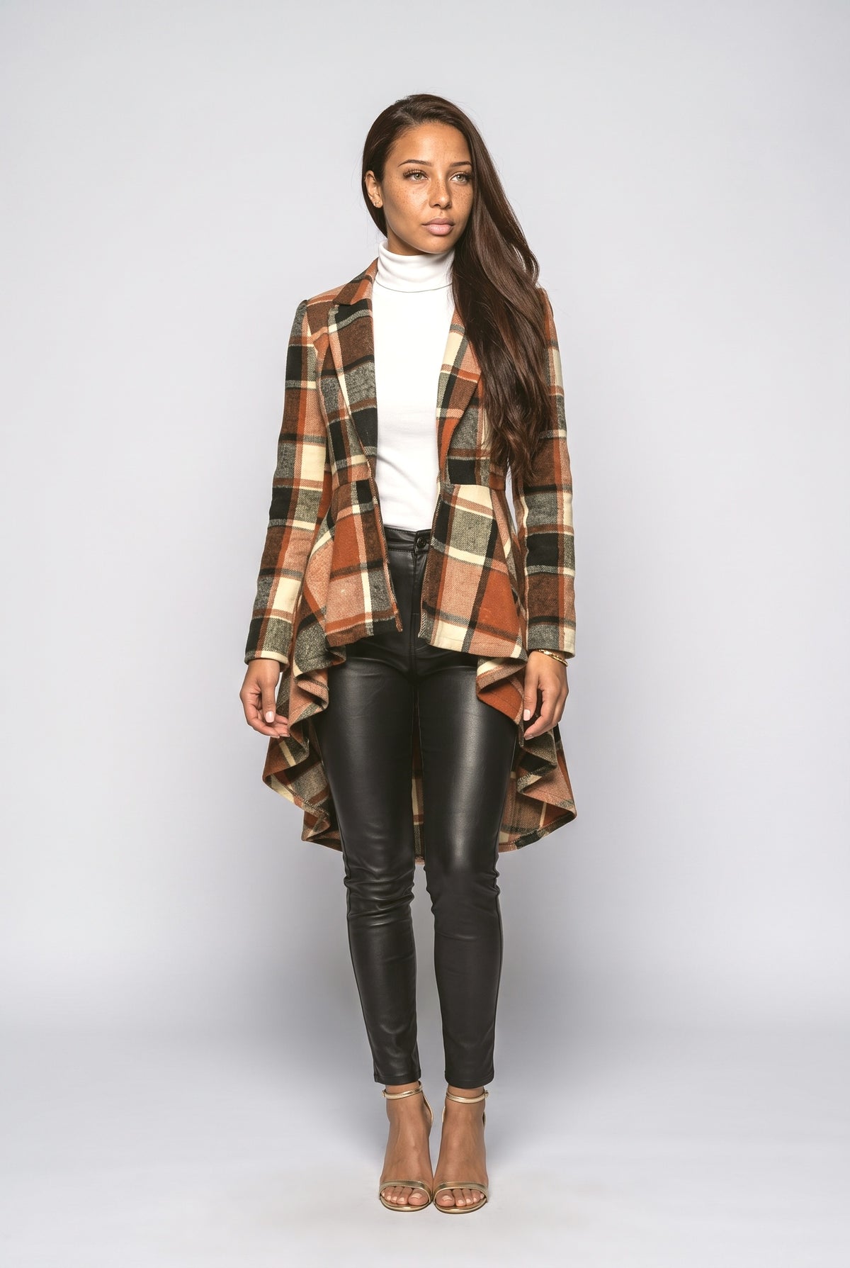 Plaid Wool Coat
