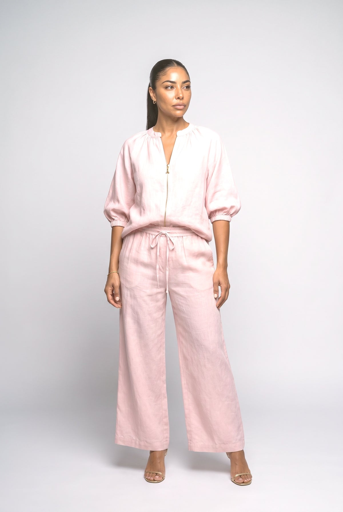 Puff Sleeve Two Piece Outfit