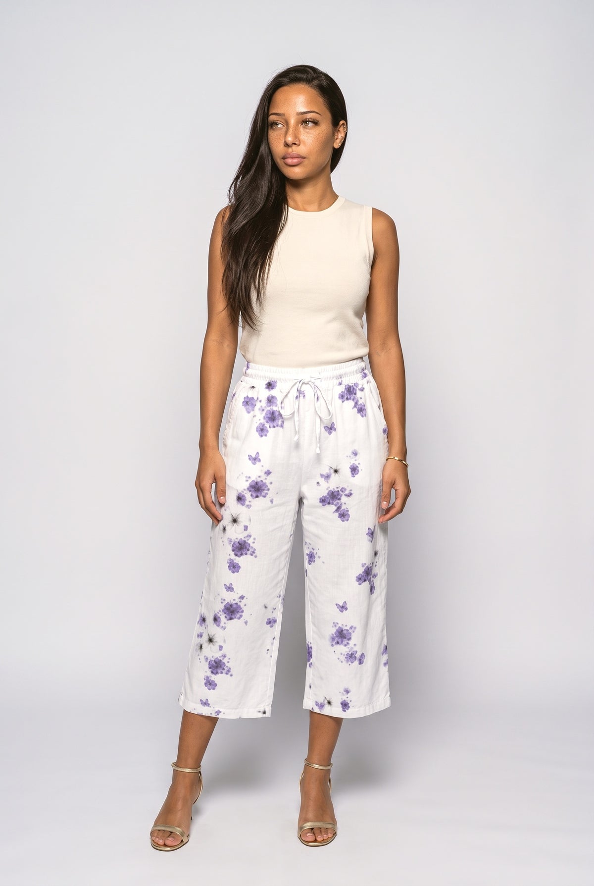 Print Wide Leg Pants