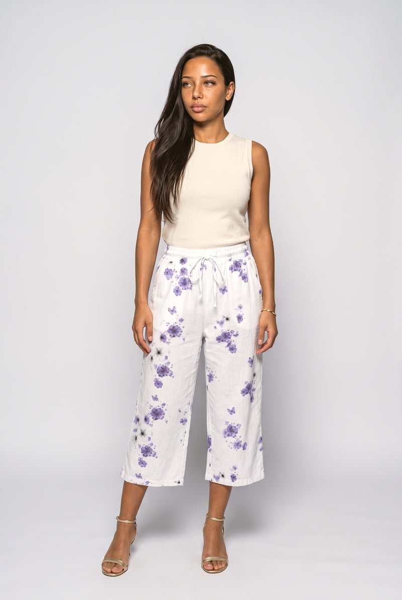 Print Wide Leg Pants
