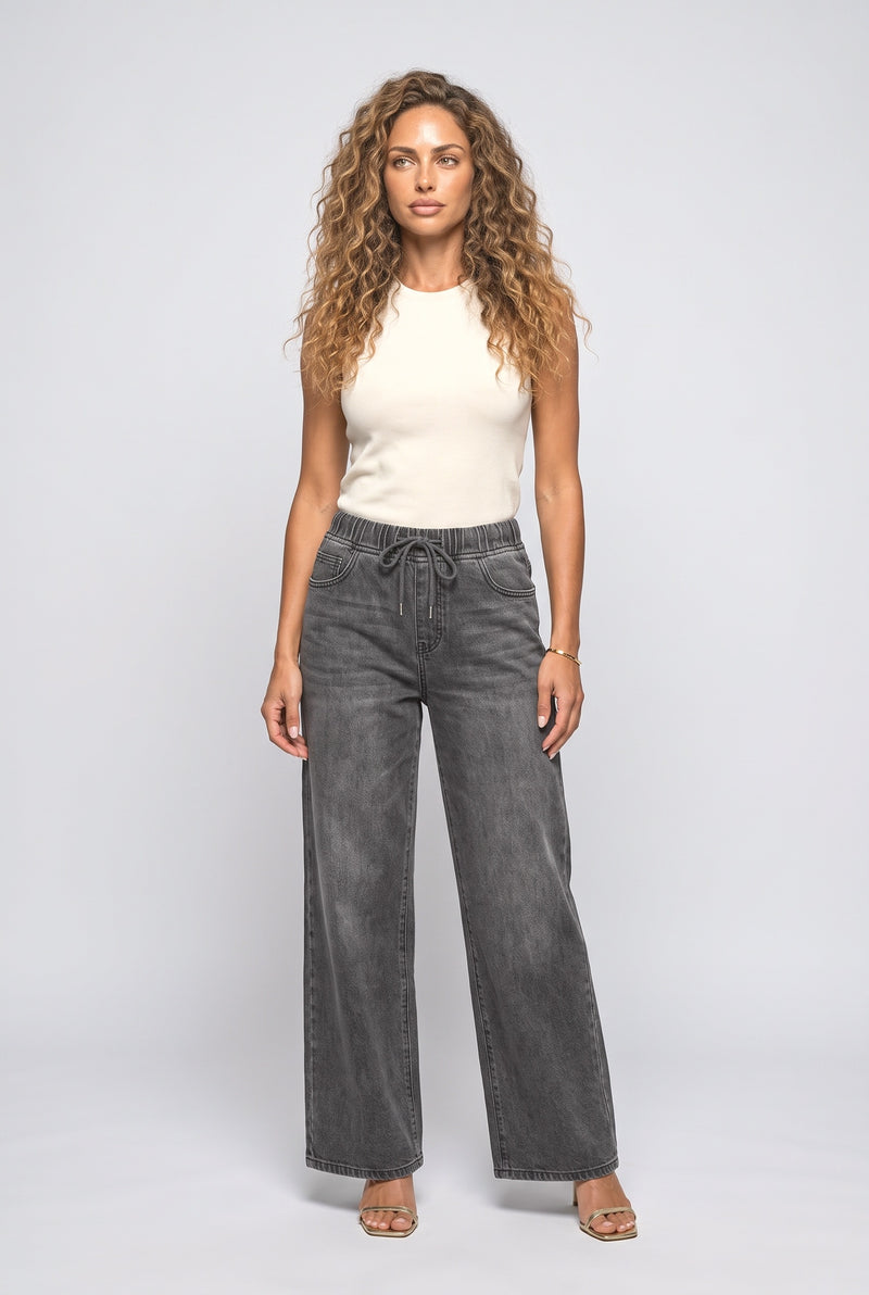 Denim Wide Leg Pants