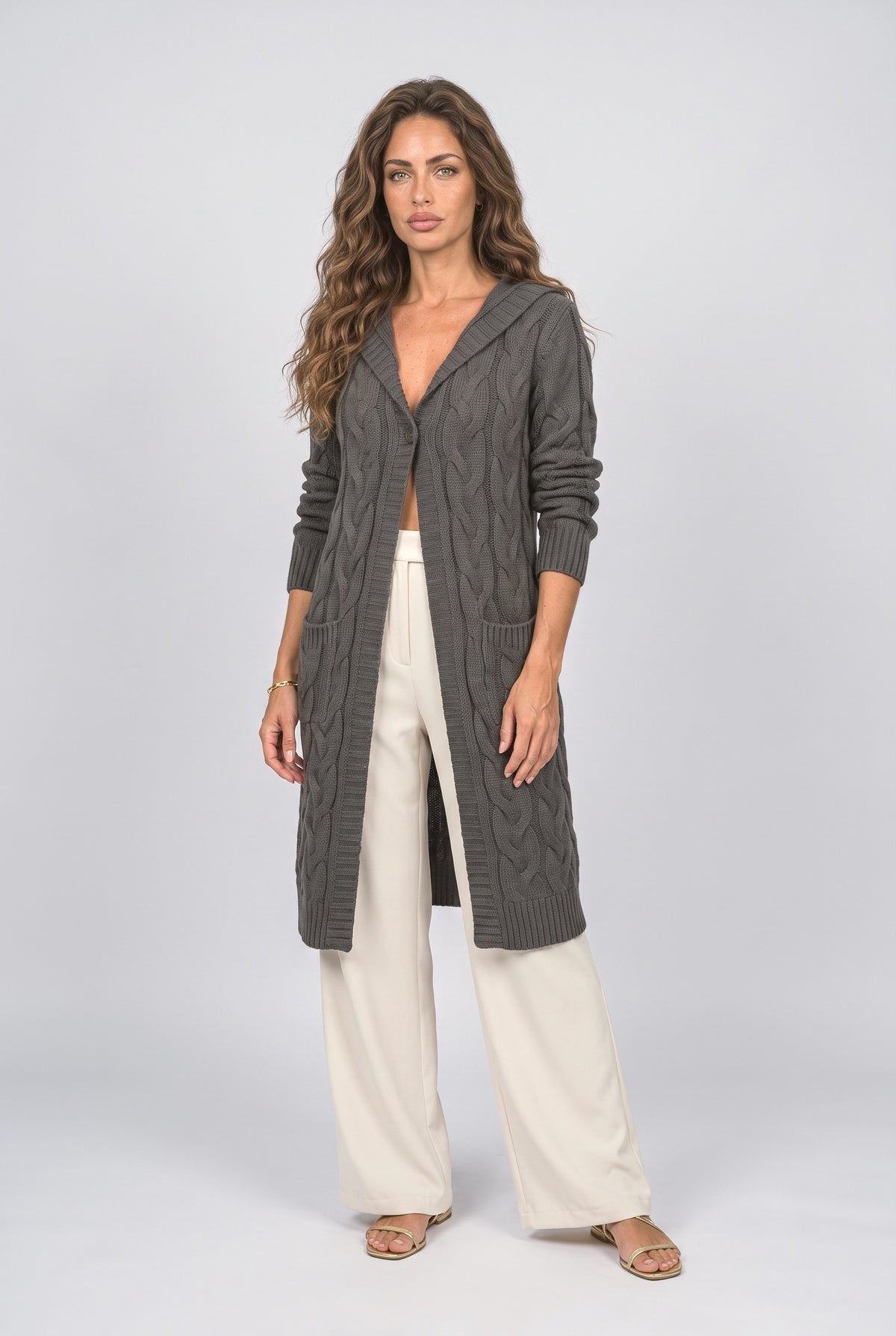Knit Long Cardigan