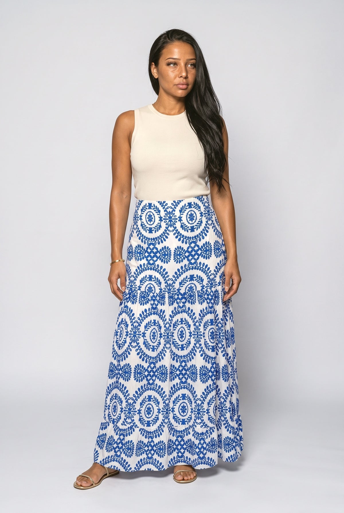 Tiered Maxi Skirt
