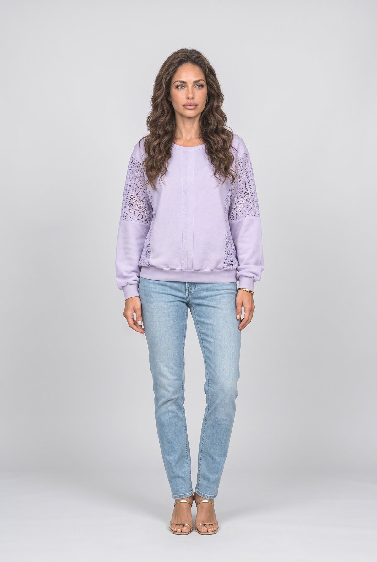 Lace Floral Sweatshirt