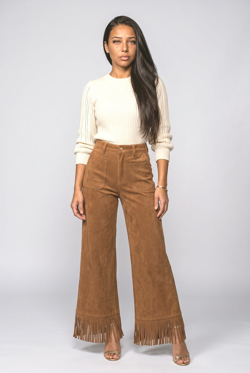 Fringe Wide Leg Pants