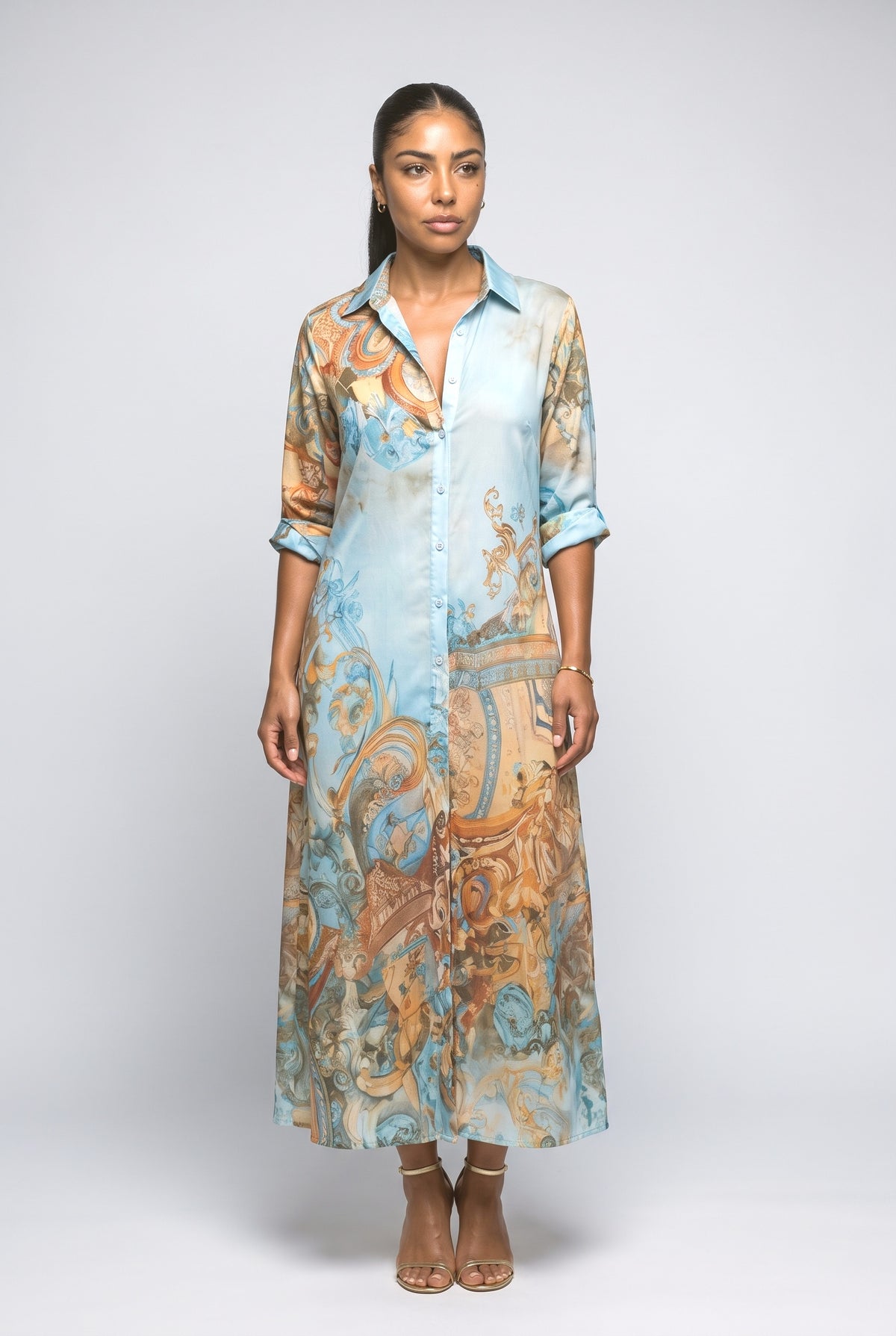 Blue Maxi Dress, Blue