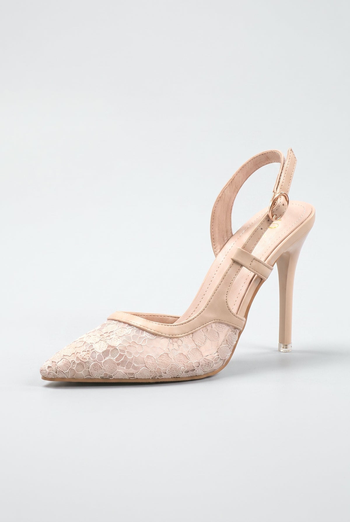 Lace High Heels, apricot