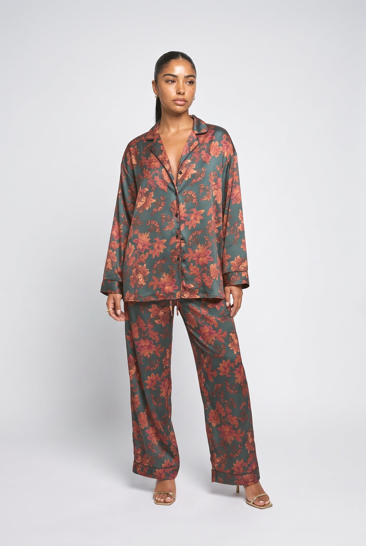 Lotus Pajama Set, black