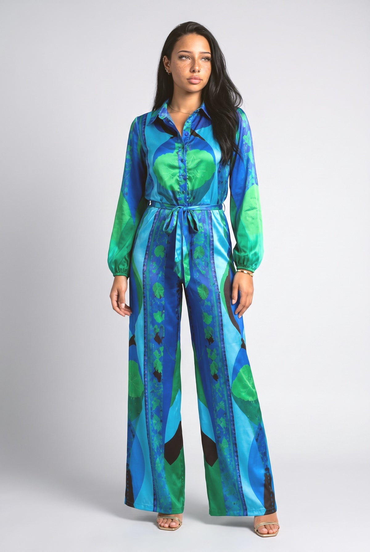 Blue Geometric Outfit Set, blue set