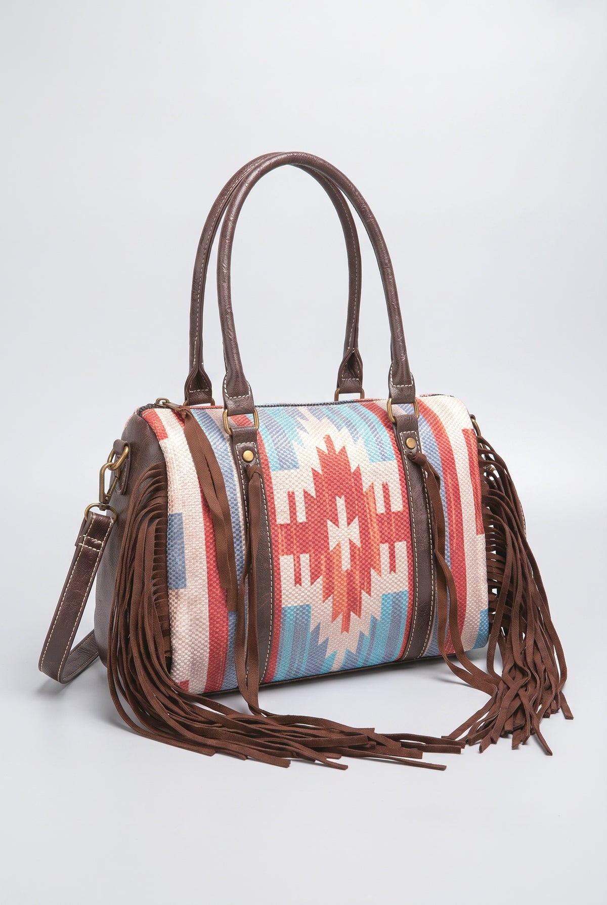 Bohemian Fringe Crossbody Bag, blue