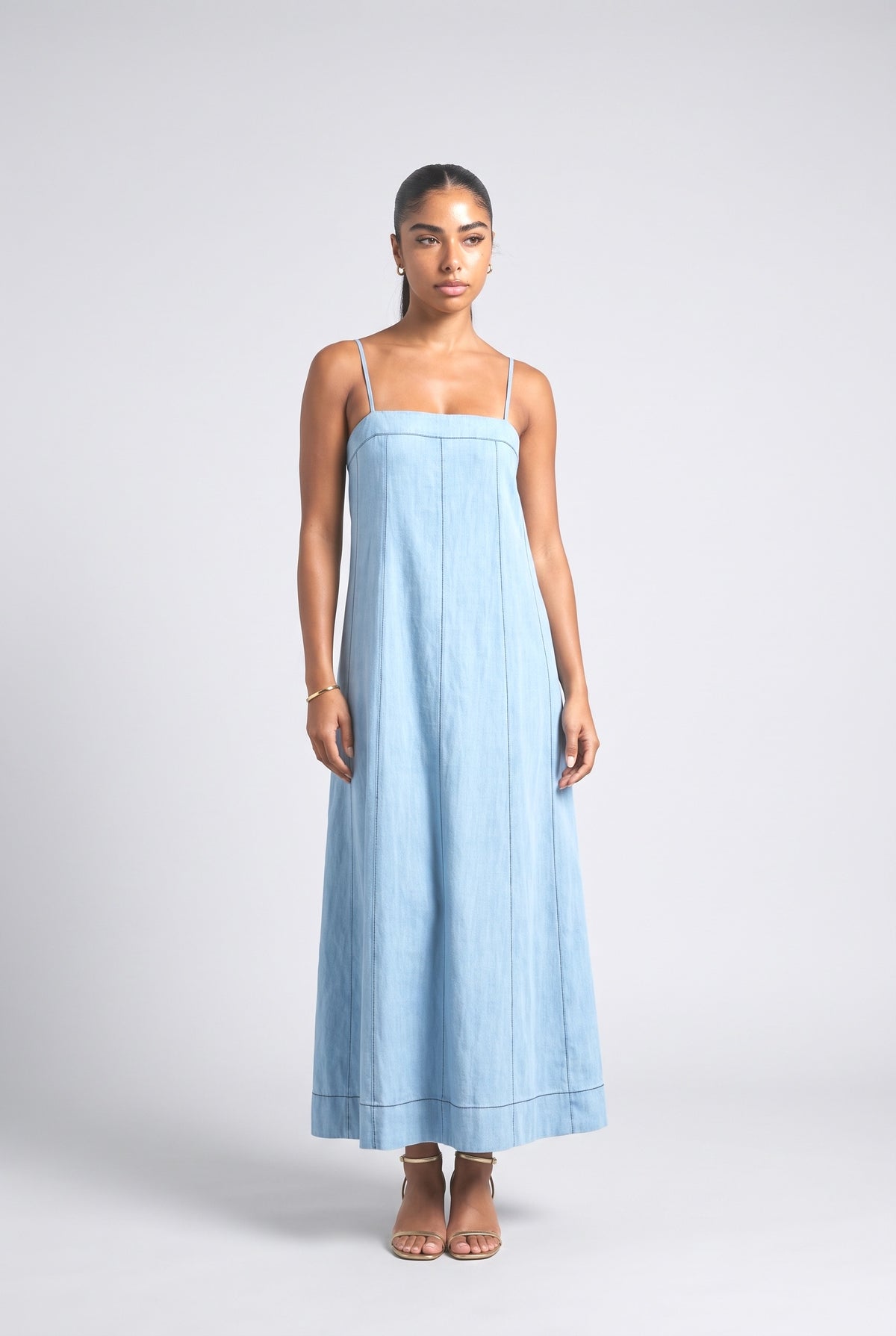 Sleeveless Maxi Dress, blue