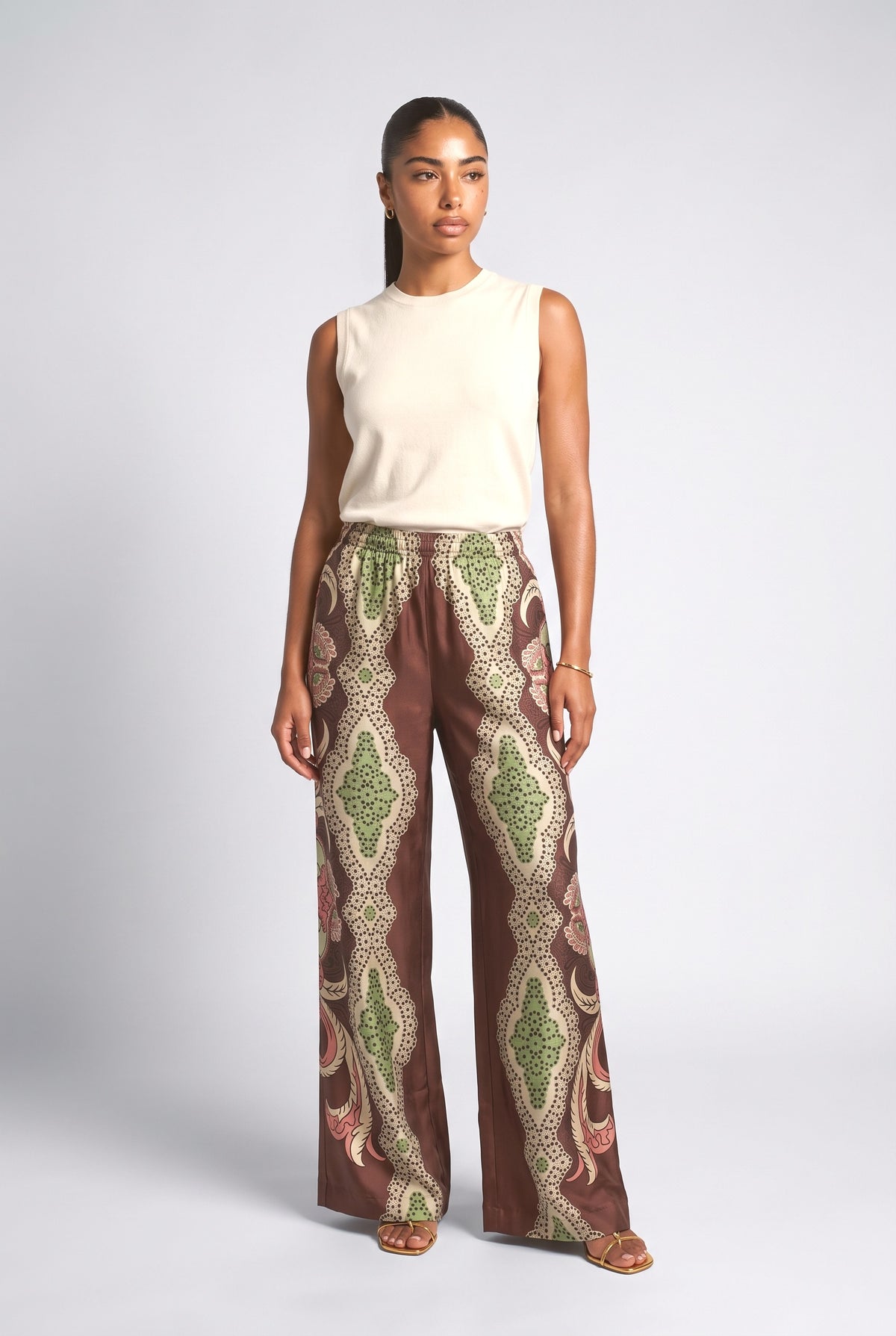 Brown Relaxed Pants, brown