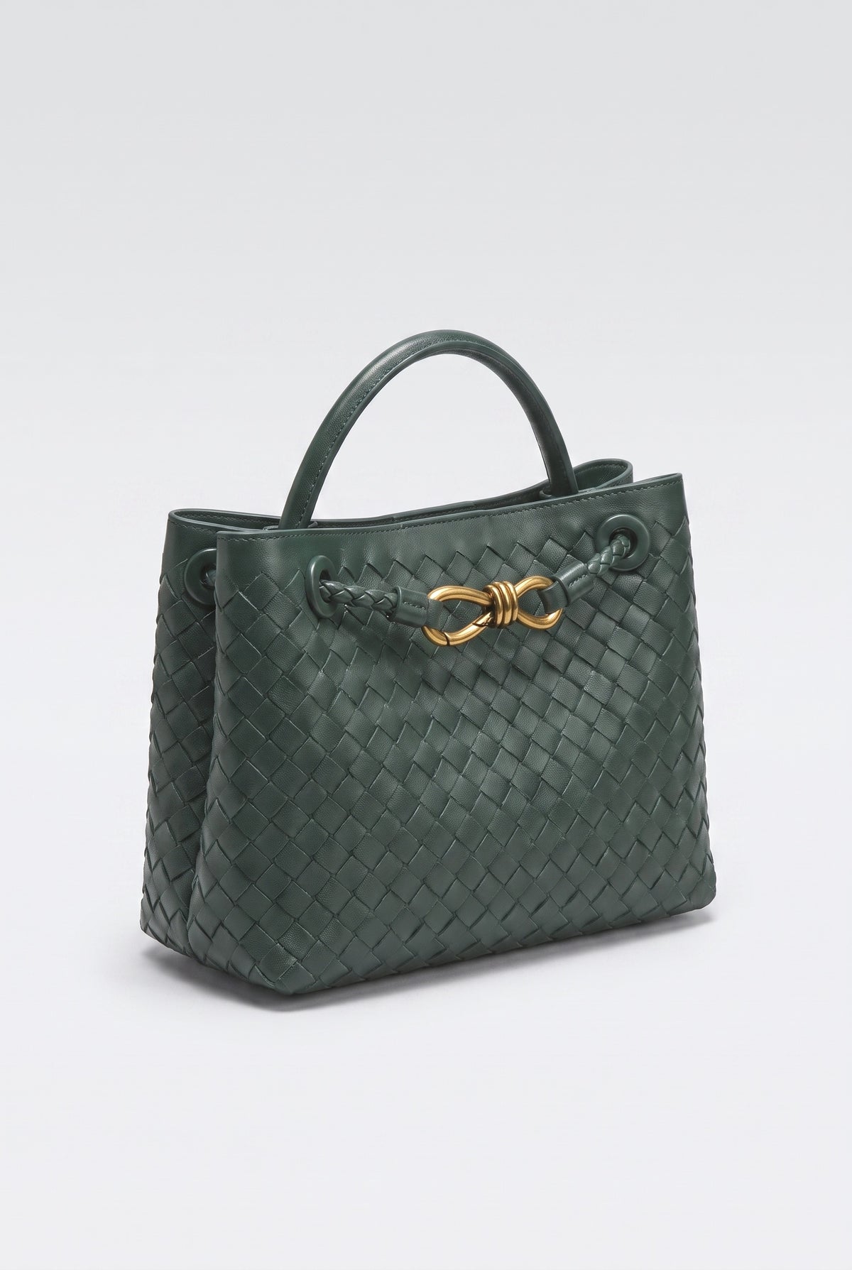 Handmade Woven Bag, dark green