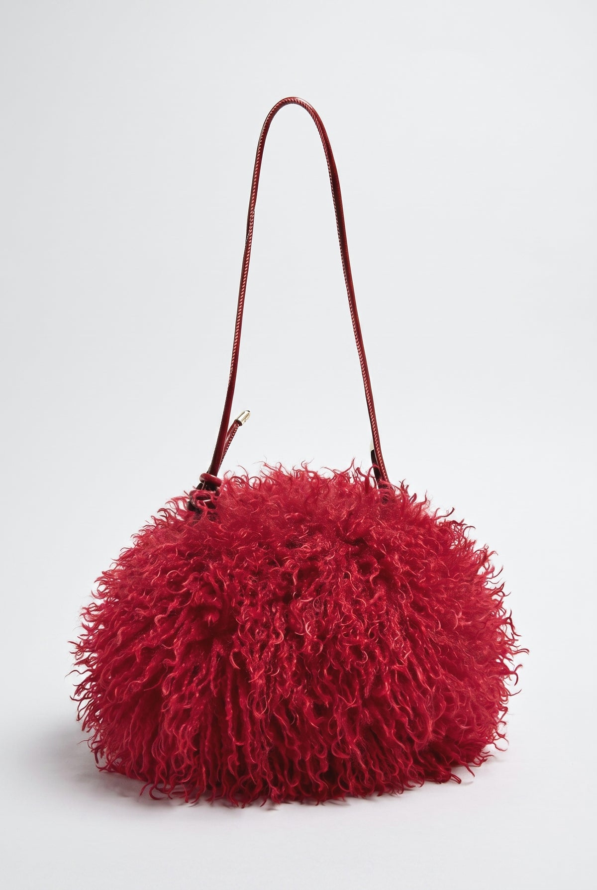 Fluffy Cloud Bag, dark red