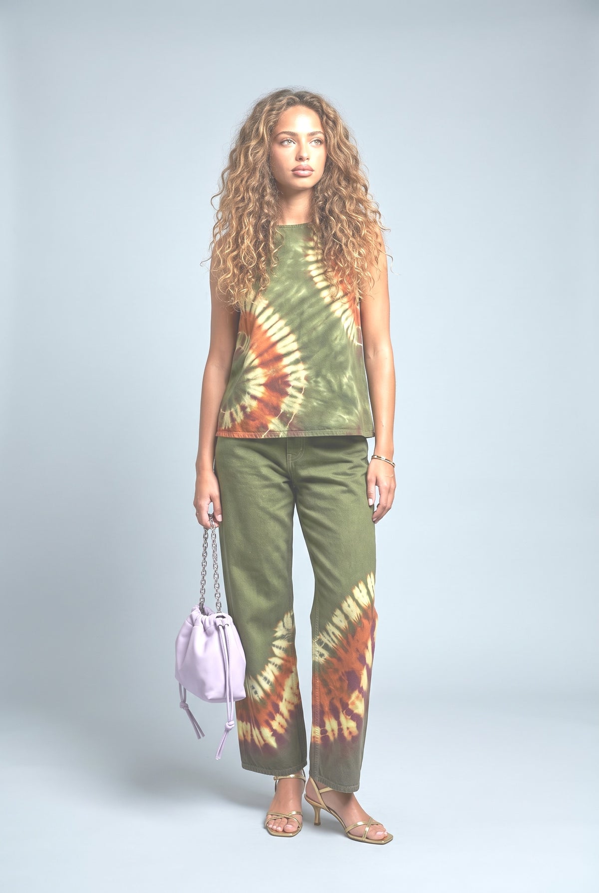 Green Tie-Dye Outfit Set, green set