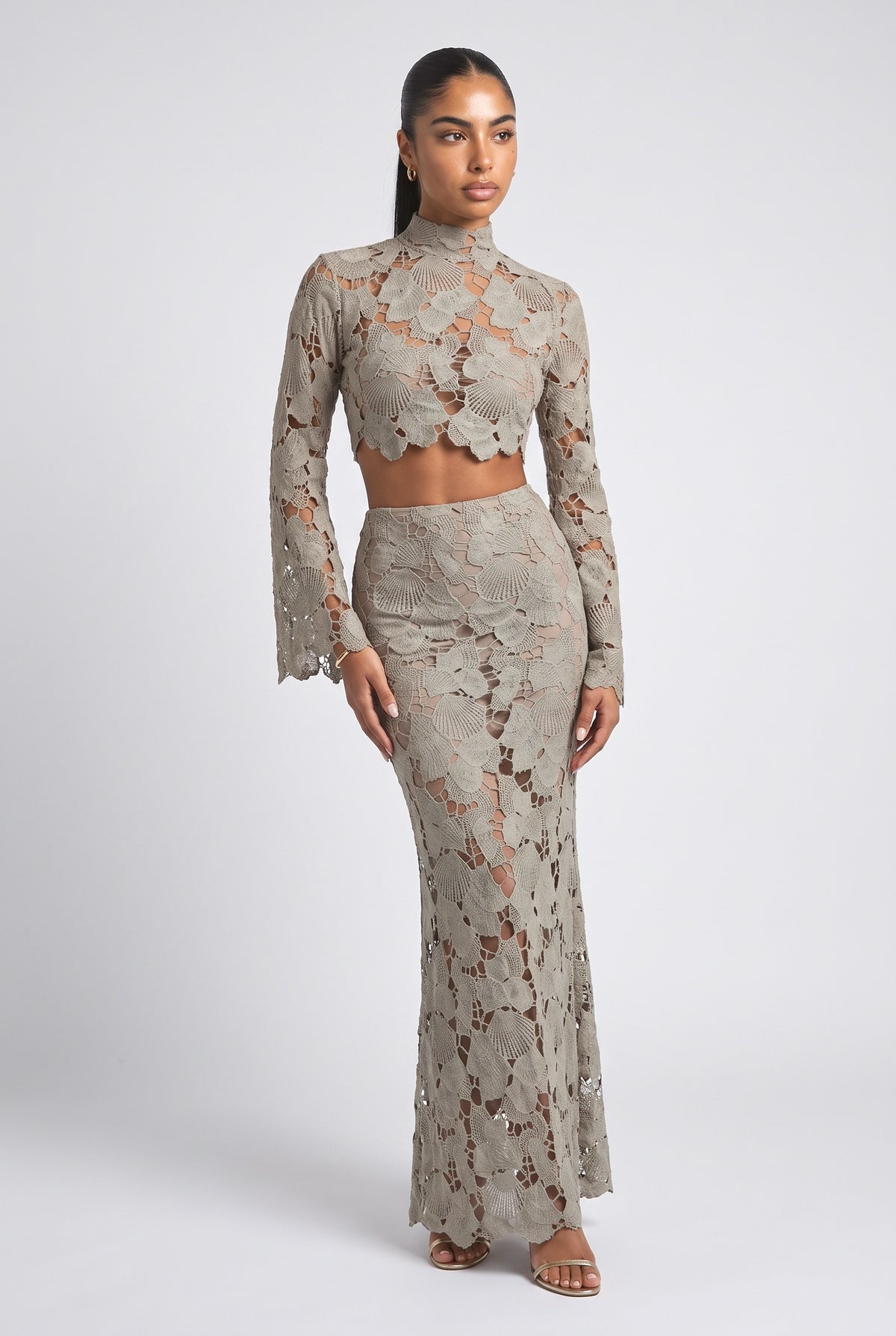 Green Lace Outfit Set, green