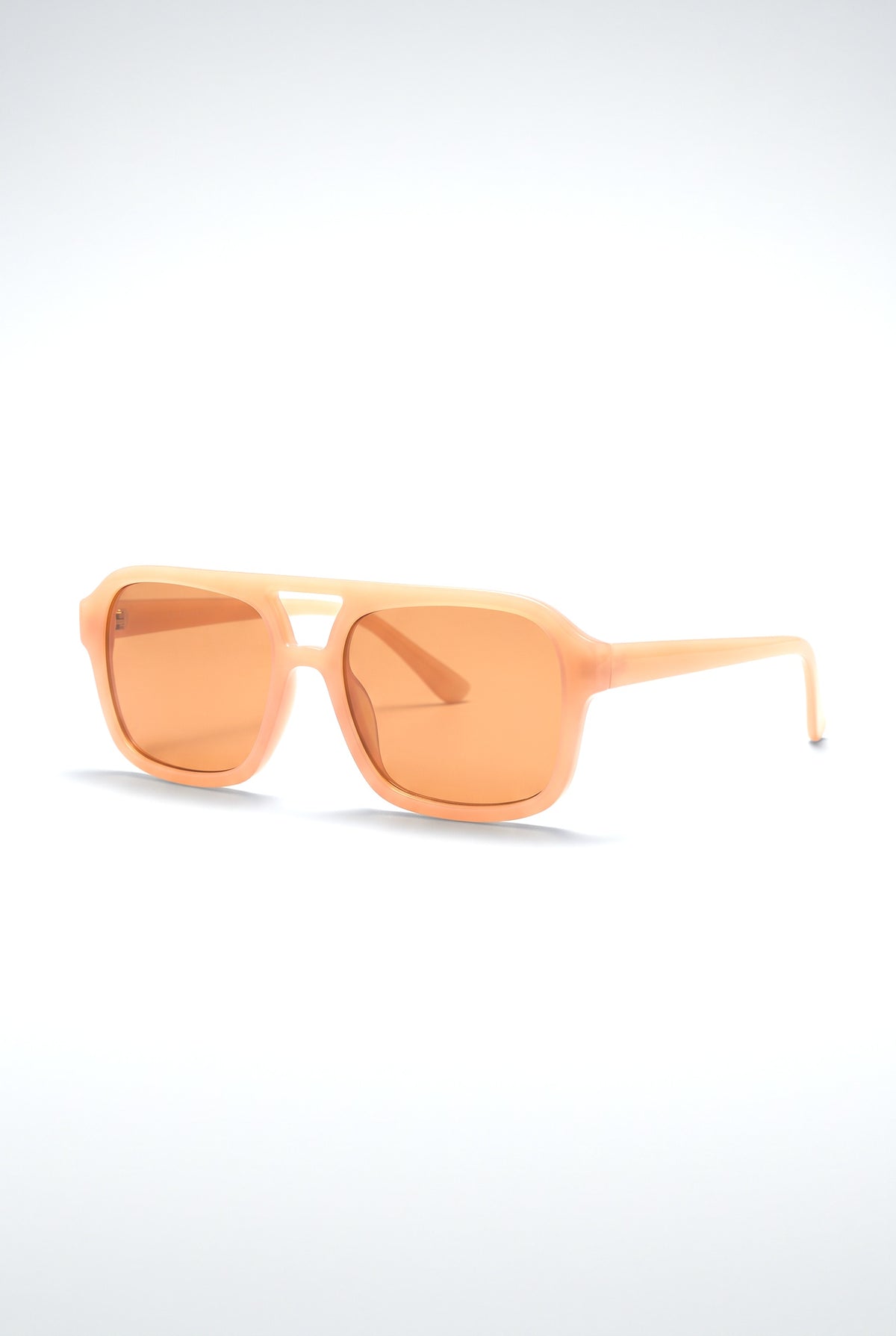 And Simple Double-Beam Large Frame Sunshade Sunglasses, light brown