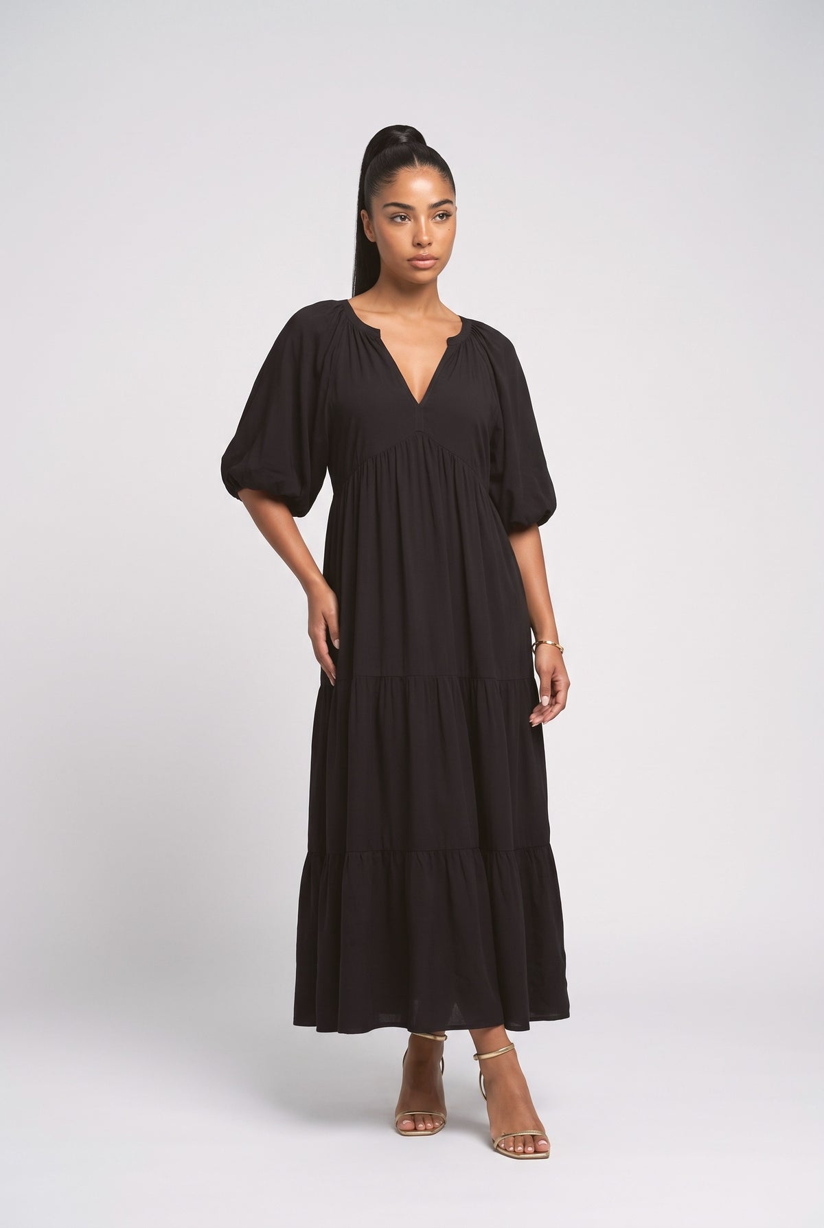 Bohemian Printed Maxi Dress, orange