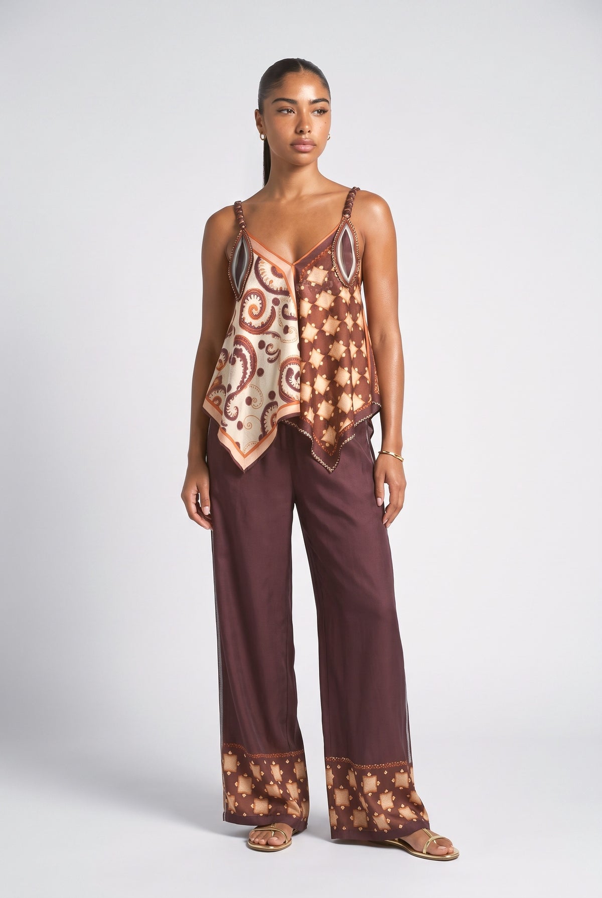 Multicolor Print Outfit Set, printed