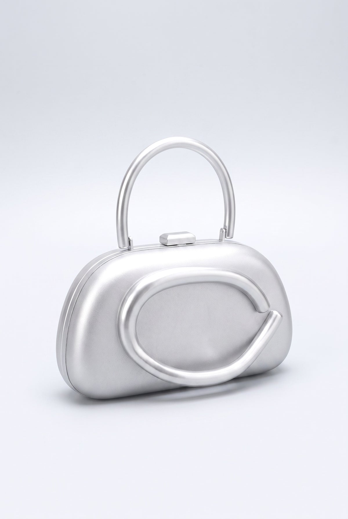 Shell Clutch Chain Bag, pu white
