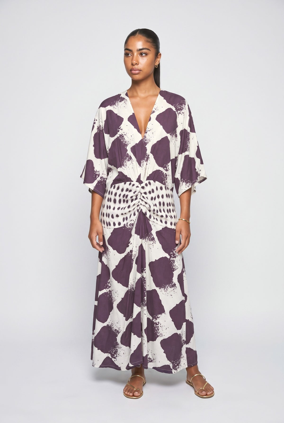 Plaid Maxi Dress, purple