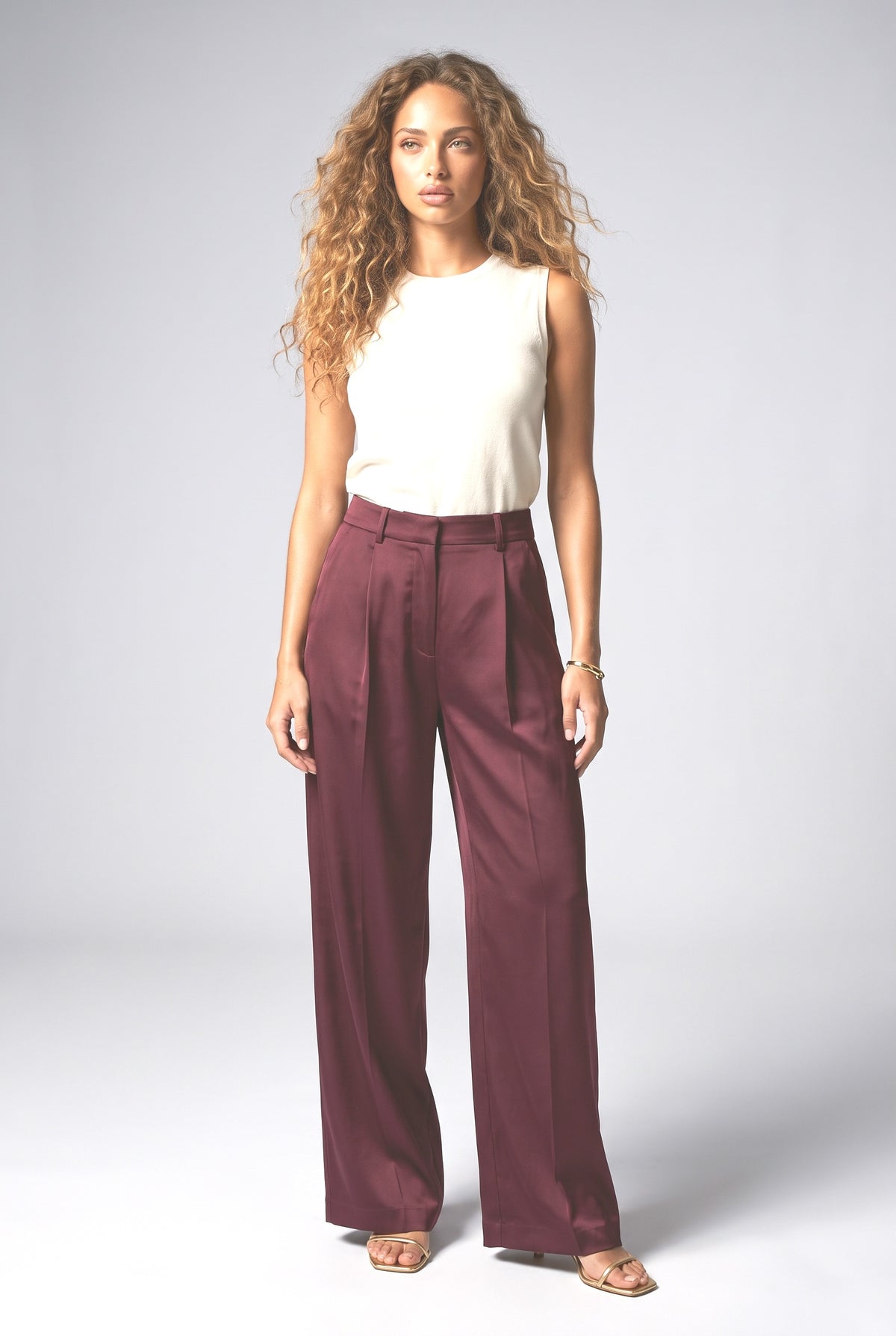Red Satin Pants, red