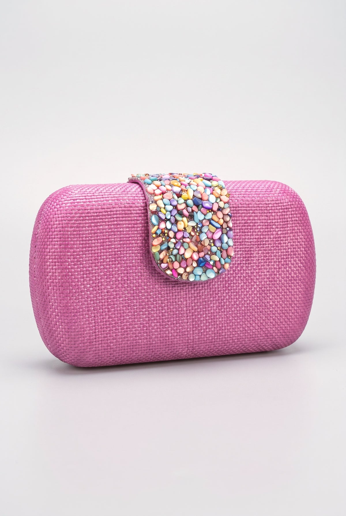 Simple Woven Evening Bag All-match Bag, rose red
