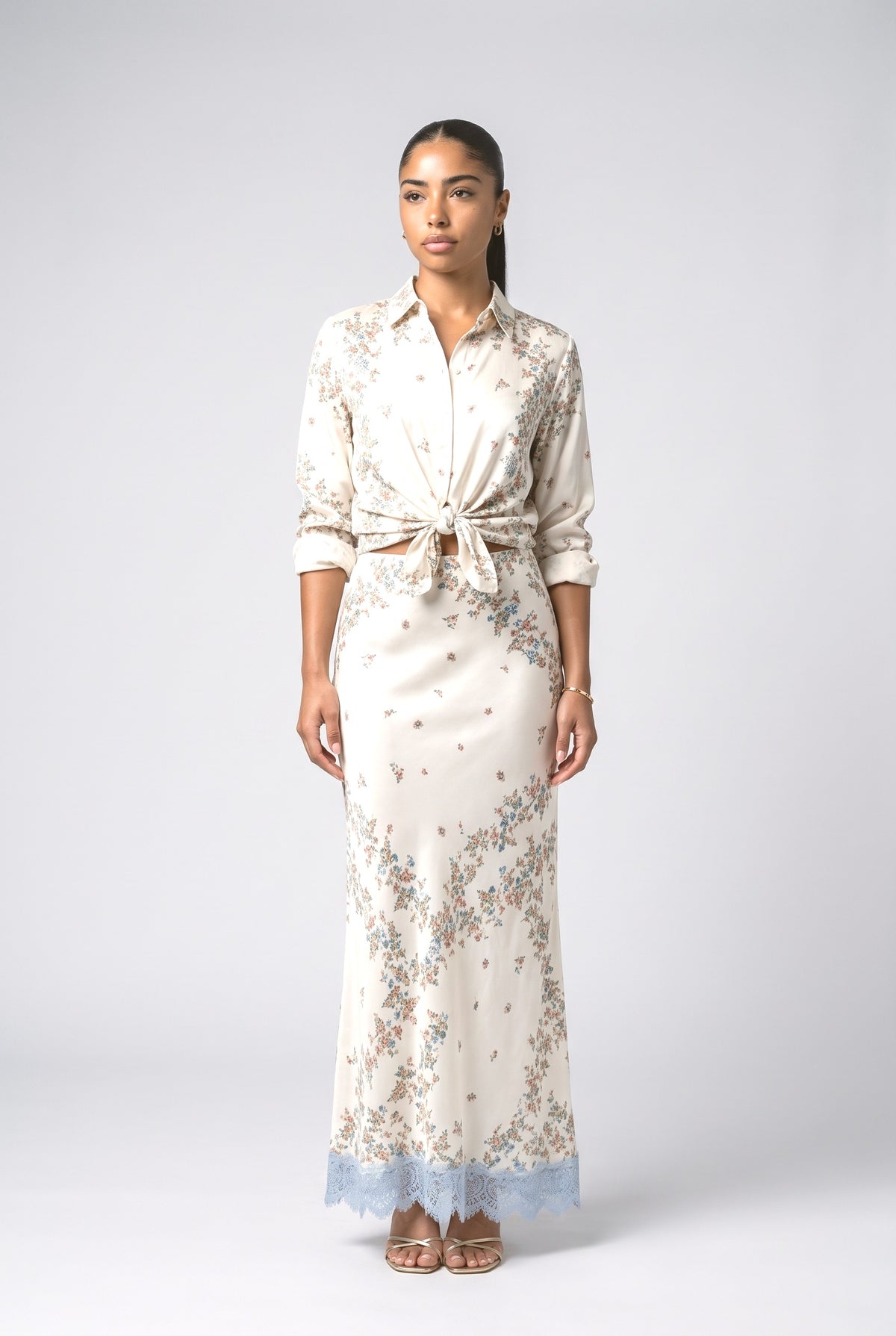 Bohemian Serenity Floral Two-Piece Set, set
