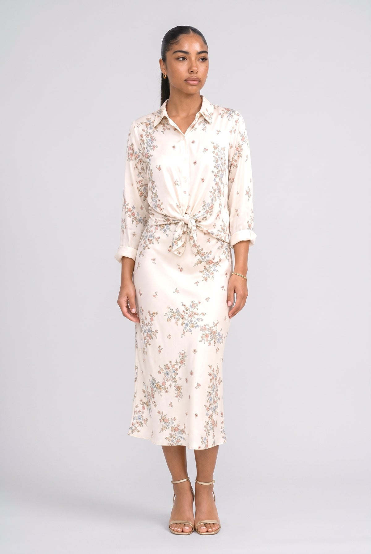 Bohemian Serenity Floral Two-Piece Set, shirt