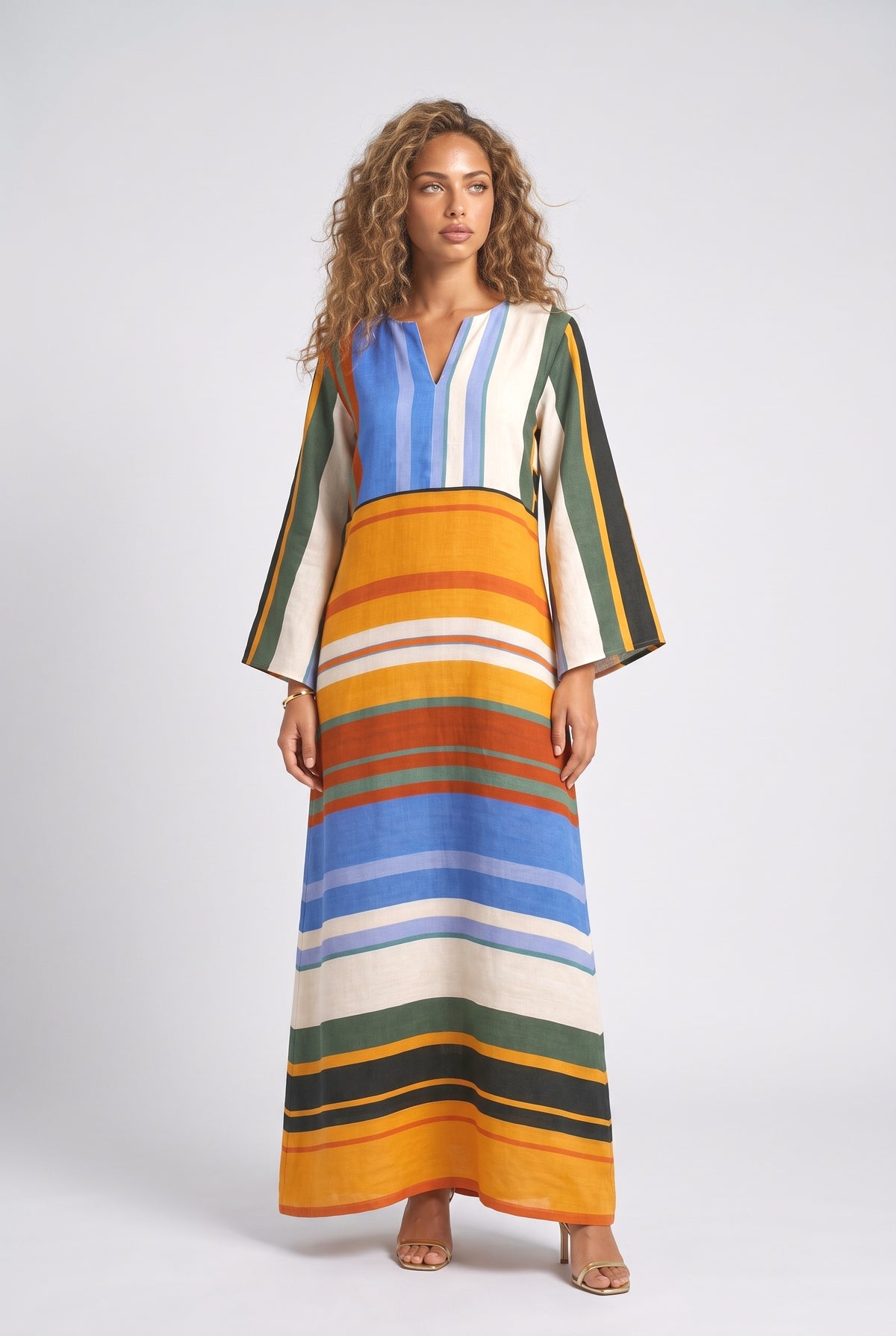 Horizon Stripe Maxi Dress, striped