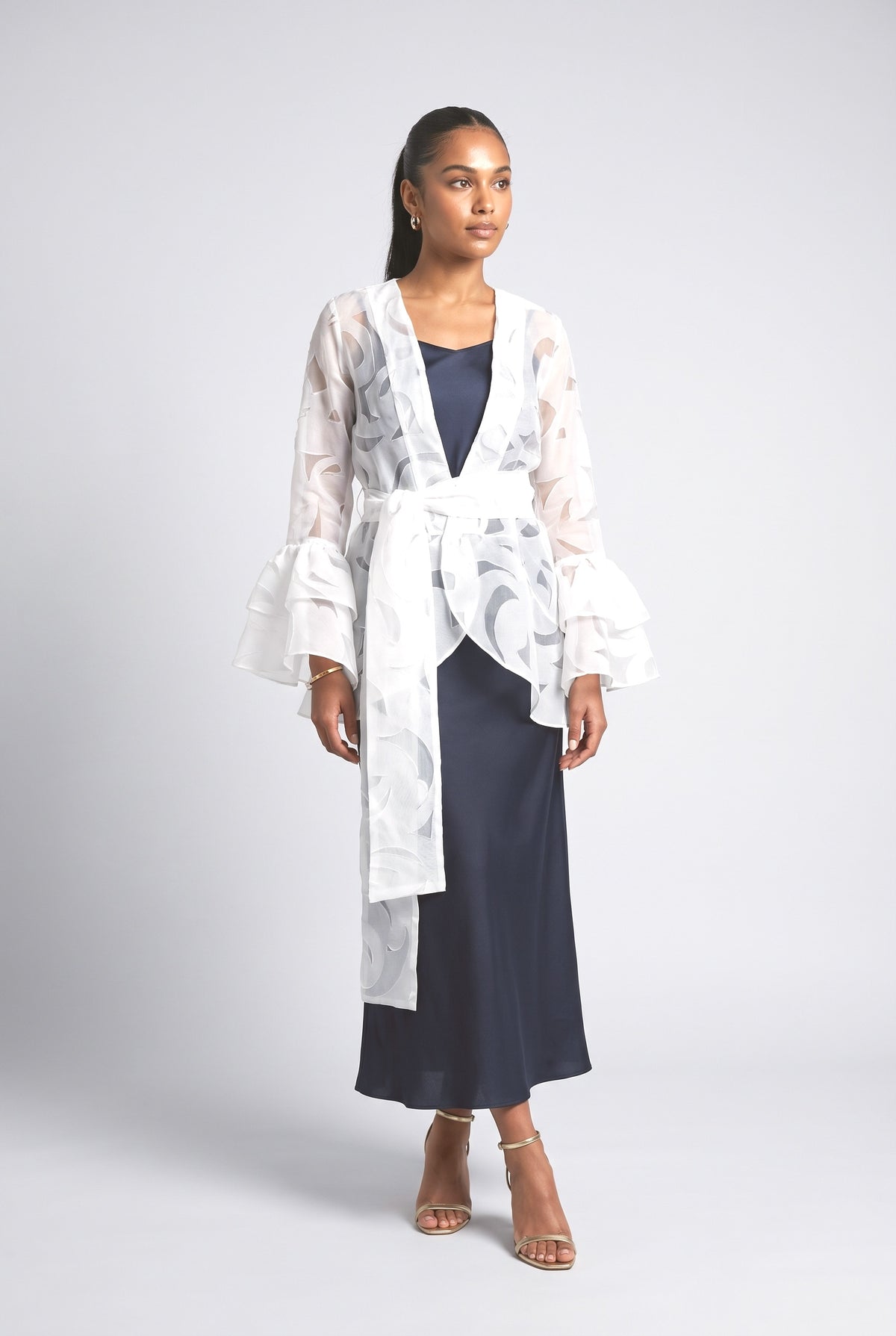 White Ruffle Outfit Set, white