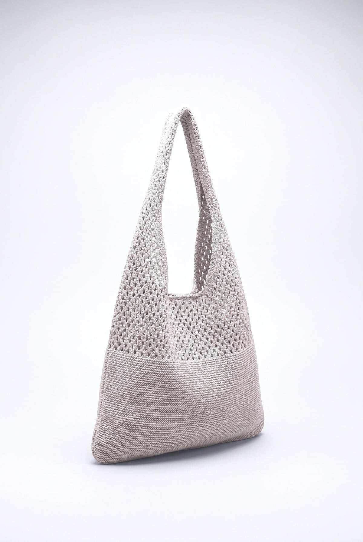 Soft Knit Hobo Bag, white