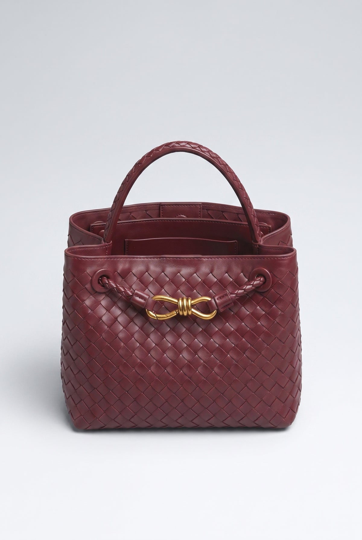 Handmade Woven Bag, wine red