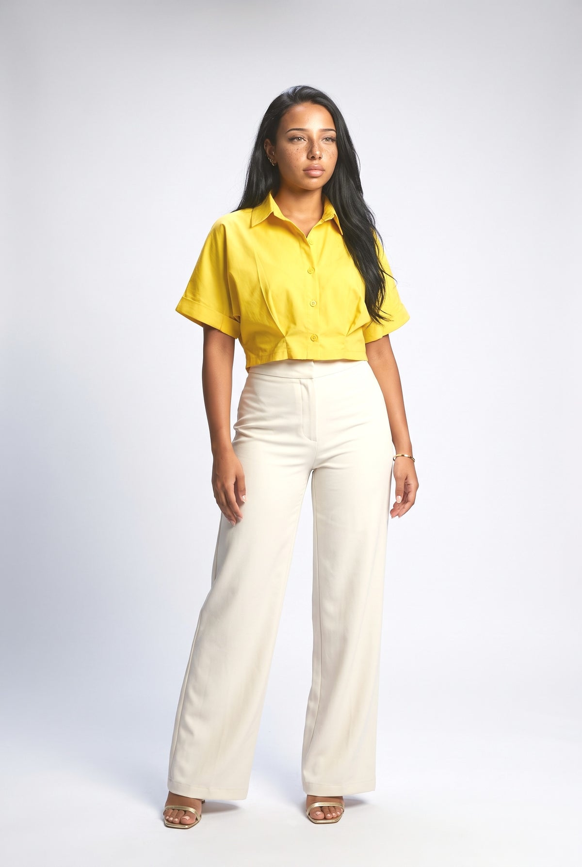 Yellow Short Sleeve Top, yellow