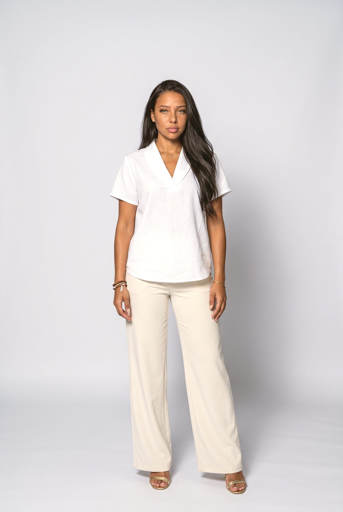 V-Neck Relaxed Blouse