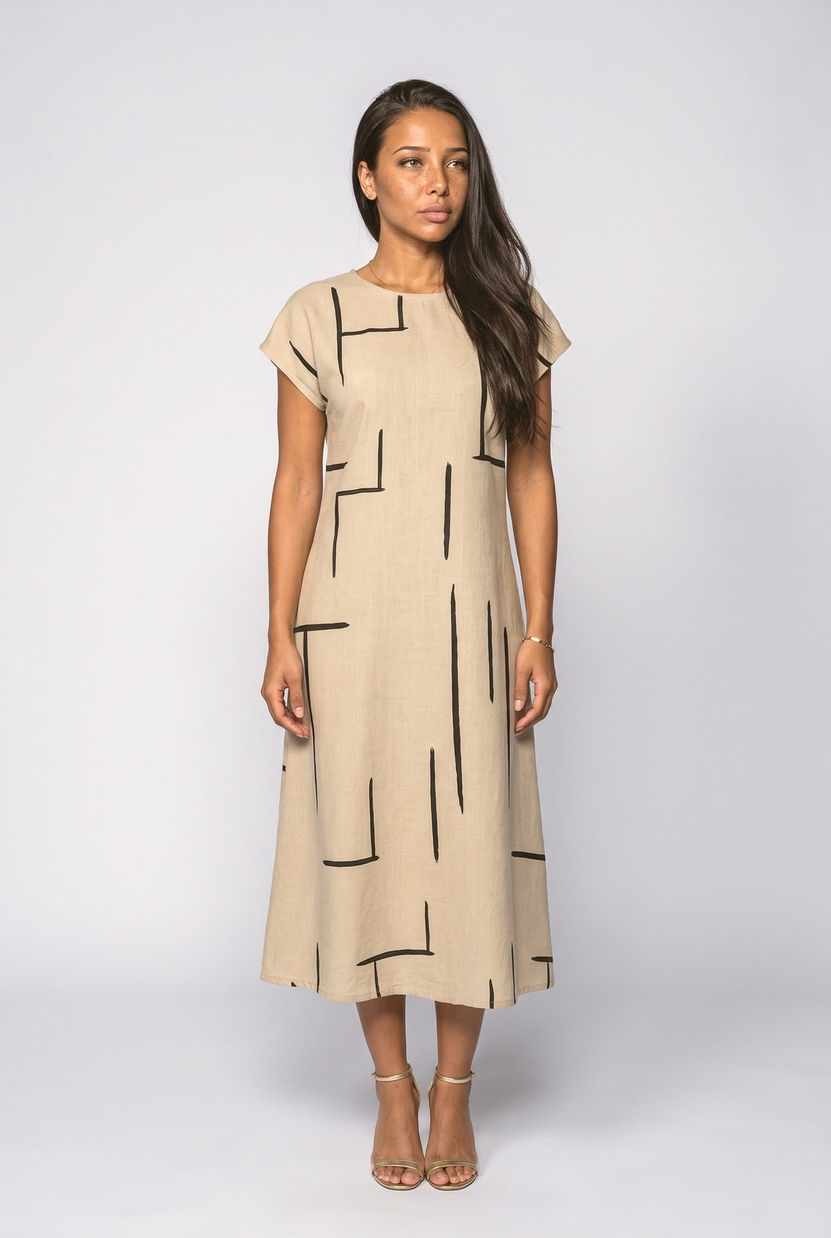 Abstract Midi Dress