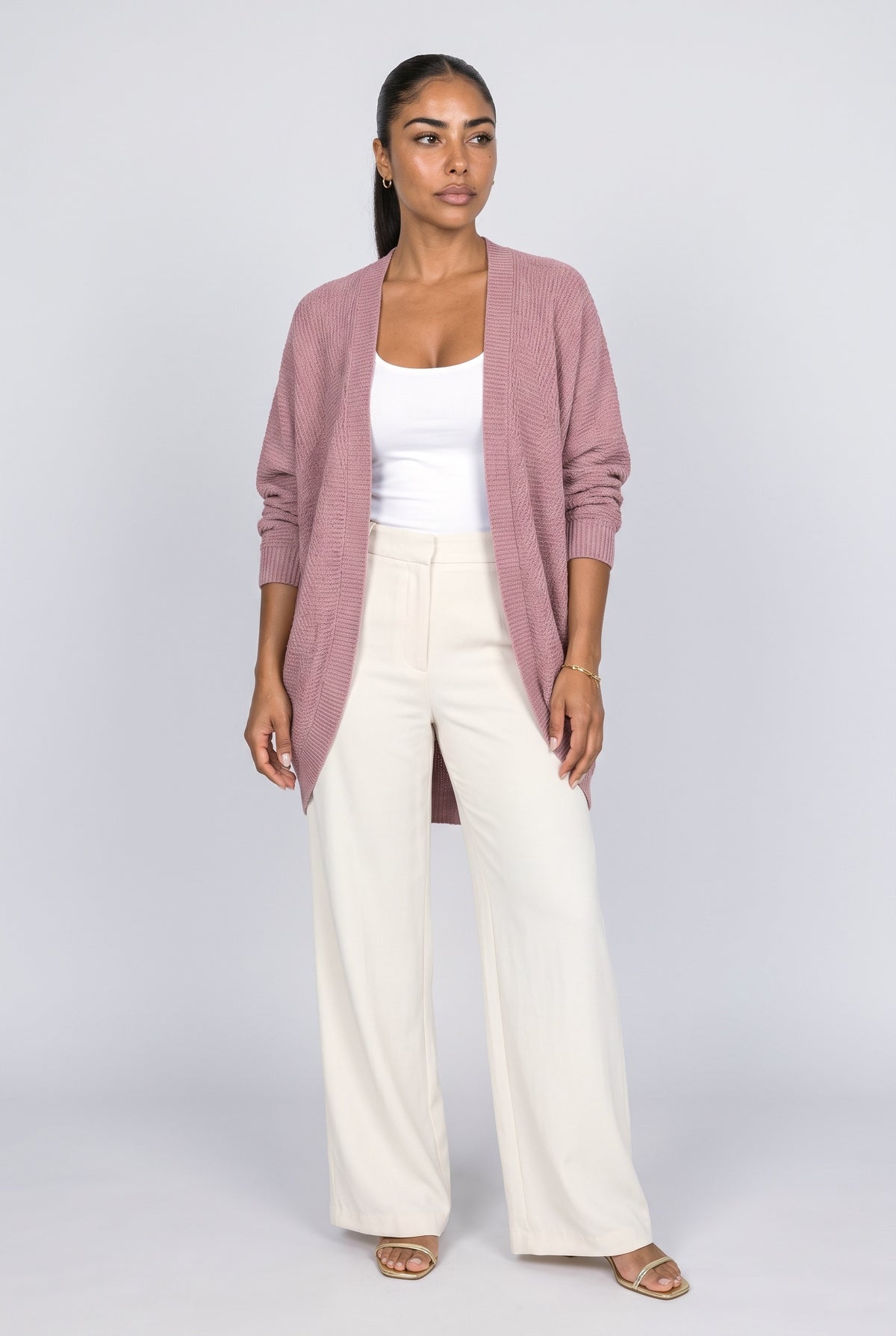Batwing Sleeve Knit Cardigan