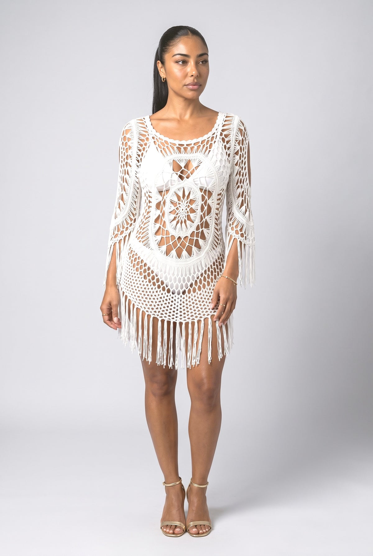 Crochet Fringe Beach Dress
