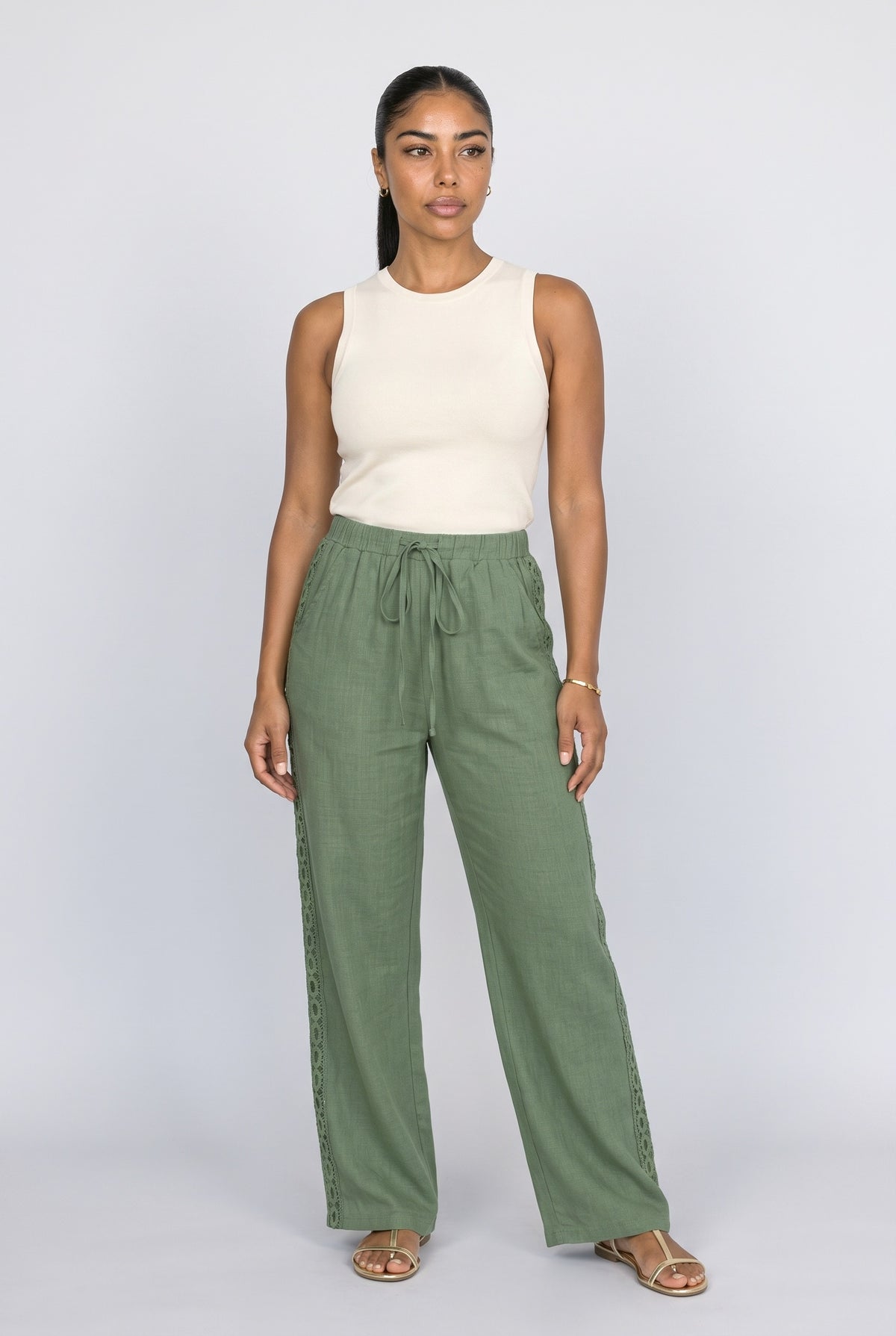 Lace Wide Leg Pants