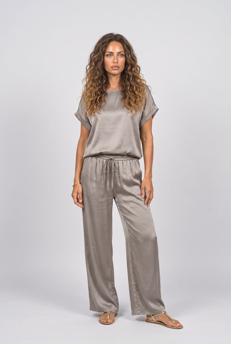 Warm Taupe Two Piece Outfit
