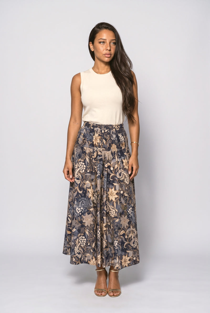 Floral A-Line Maxi Skirt