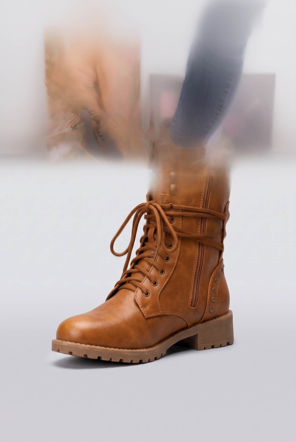 Lace Wrap Combat Boots