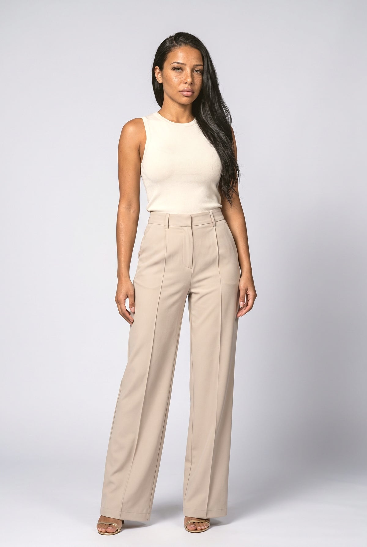 Pleated Wide Leg Pants