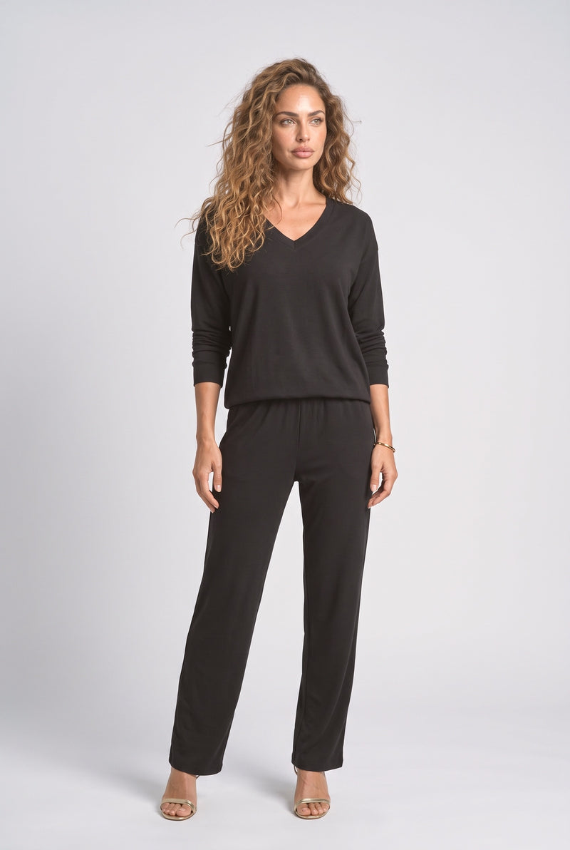 V-Neck Two Piece Outfit