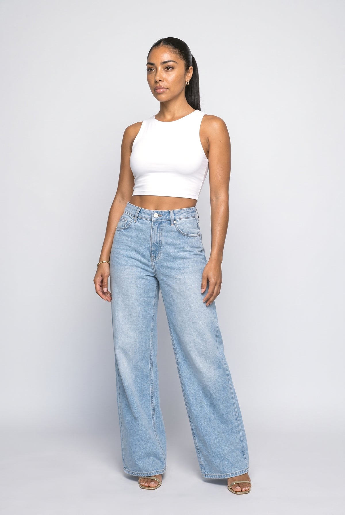 Denim Wide Leg Jeans