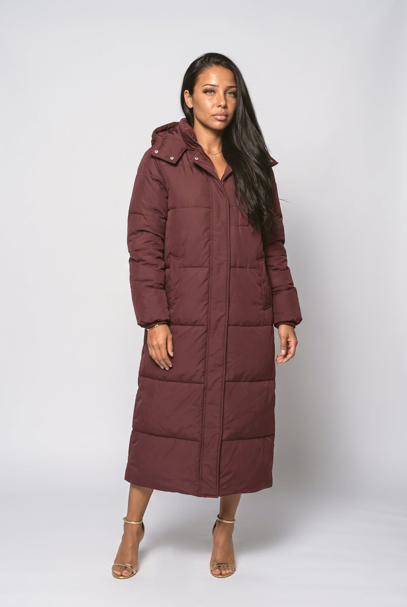Burgundy Puffer Jacket