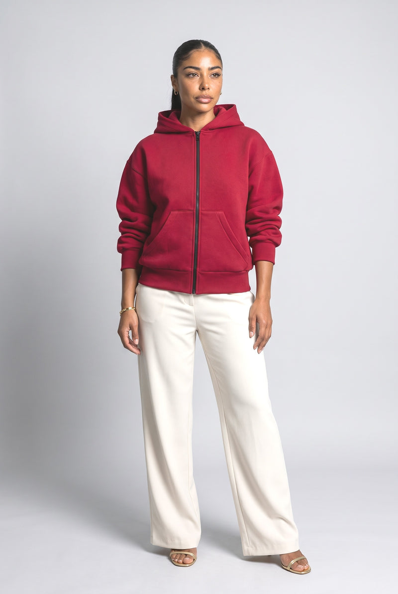 Red White Bomber Jacket