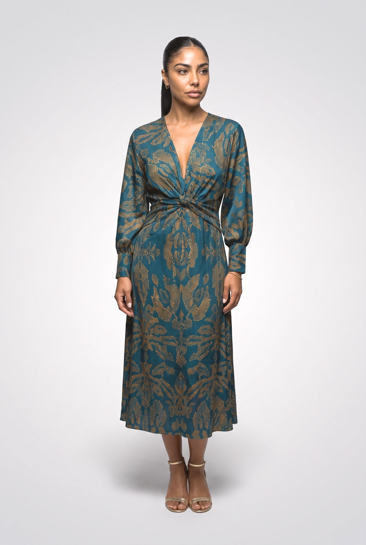 Wrap Midi Dress